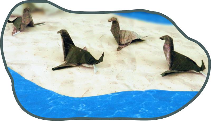 Origami Sea Lions