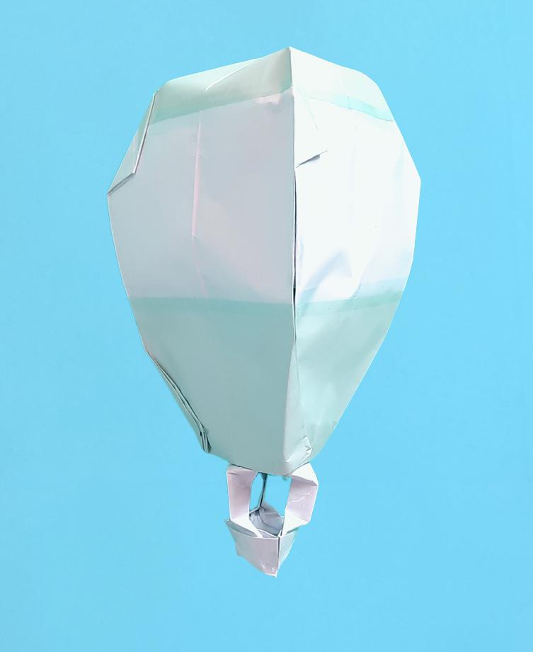 Origami heteluchtballon