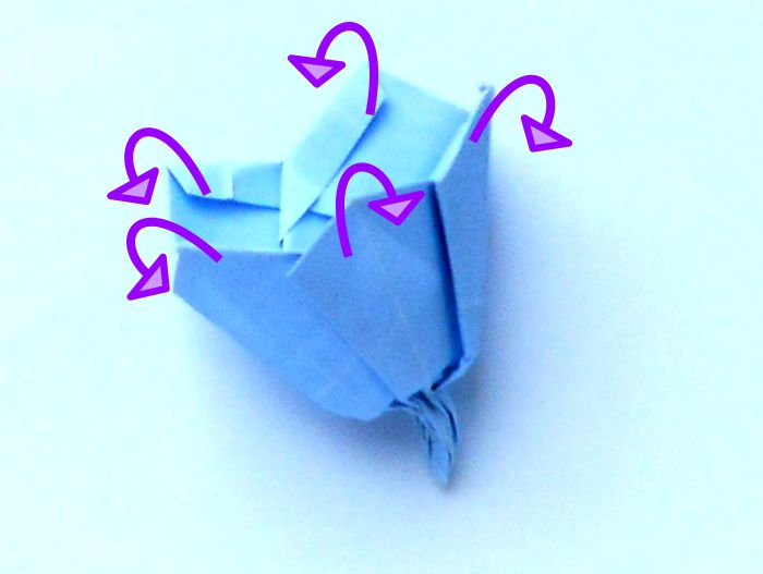 Make paper bell shaped flowers