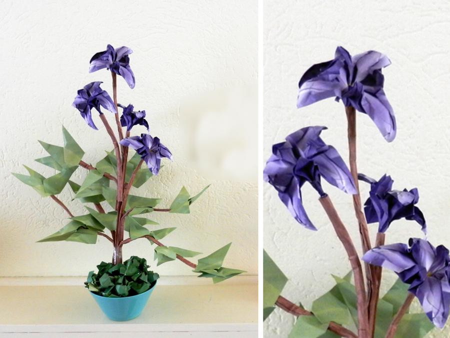 Bonsai Origami Iris Plant