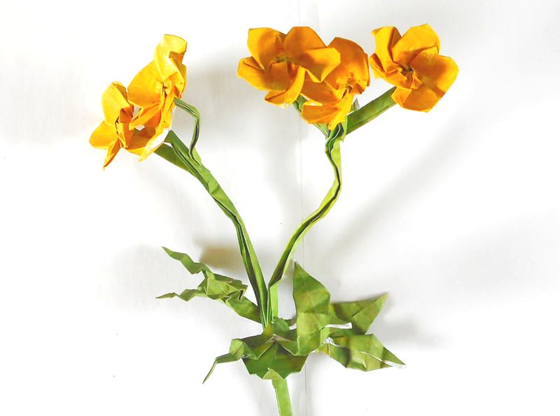 Origami Buttercup flowers