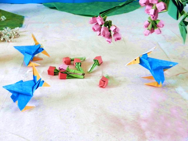 Origami Cartoon Birds