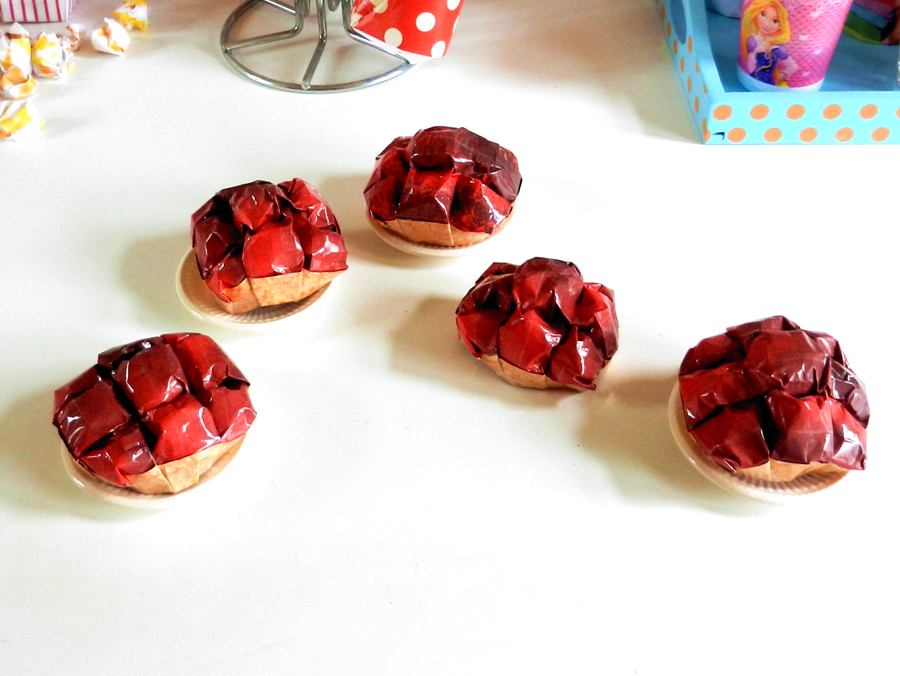 Origami Cherry Cupcakes