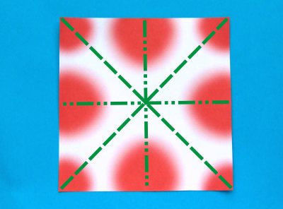 patterned origami paper for folding a christmas cactus