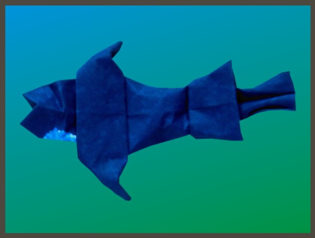 origami coelacanth dinosaur fish