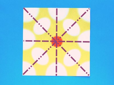 patterned origami paper for folding a daffodil