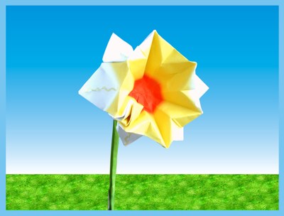 Origami daffodil