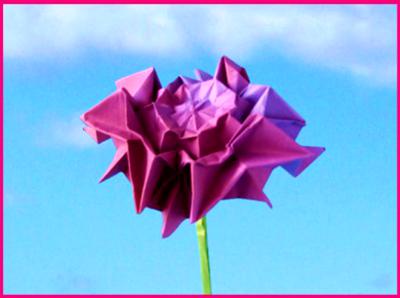 origami dahlia flower