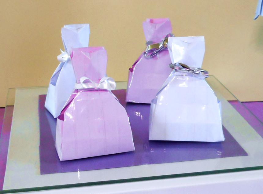 Origami Dress Shaped Boxes