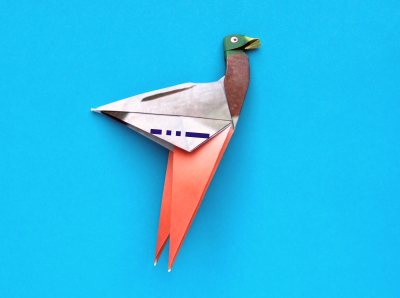 origami duck folding instructions