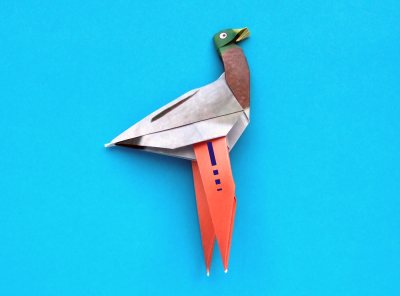 origami duck folding instructions