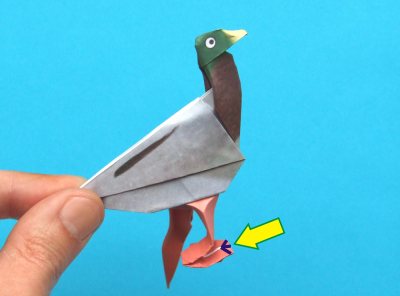 origami duck folding instructions