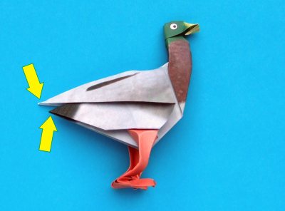 origami duck folding instructions