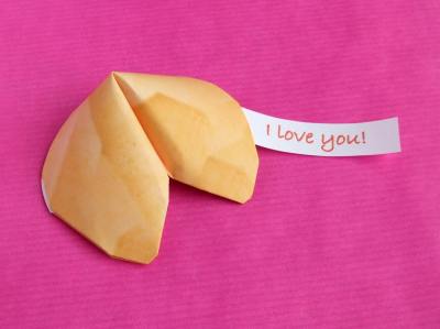 origami fortune cookie, I love you!