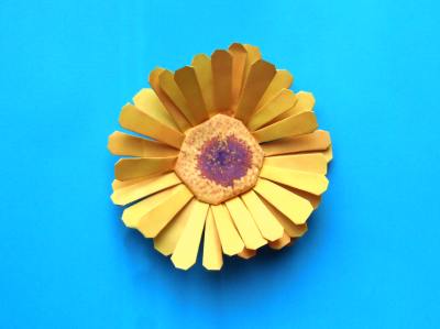 a kirigami gerbera flower