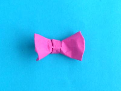 pink origami bow