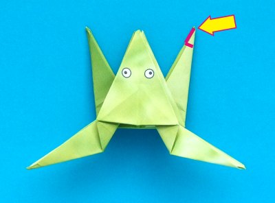 jumping origami frog folding instructions