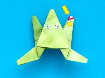 jumping origami frog folding instructions
