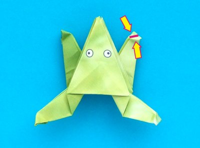 jumping origami frog folding instructions