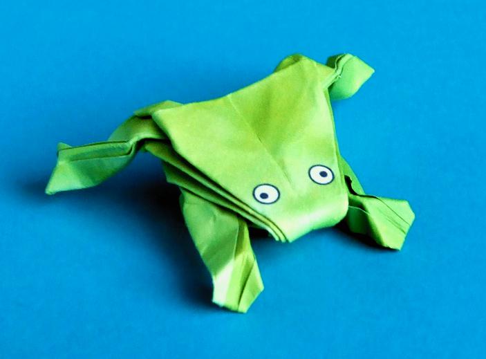 advanced jumping origami frog