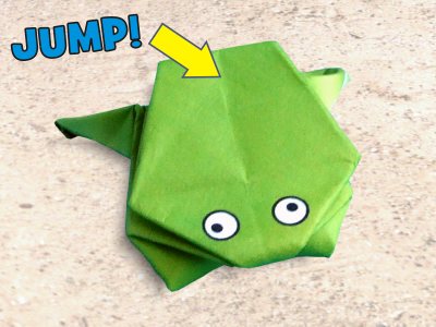 easy to fold origami jumping frog