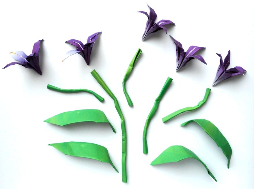 Fold Origami Lily Flowers