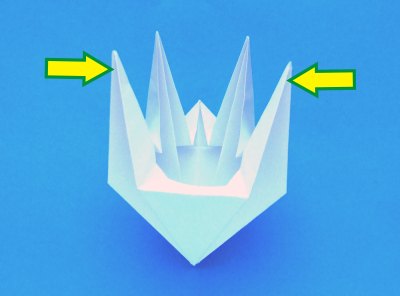 instructions for folding an origami lily with five petals