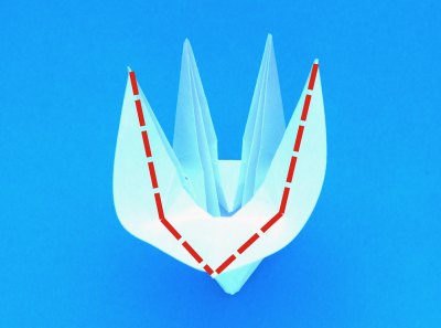 instructions for folding an origami lily with five petals