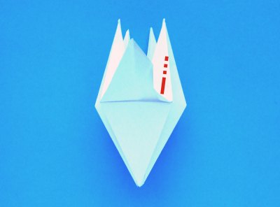 instructions for folding an origami lily with five petals