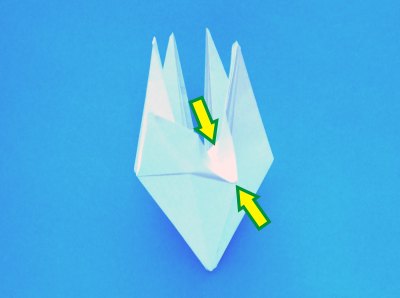 instructions for folding an origami lily with five petals