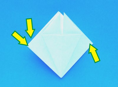 instructions for folding an origami lily with five petals