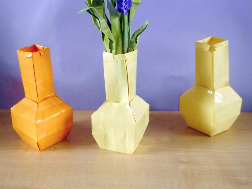 Origami Long Neck Vases