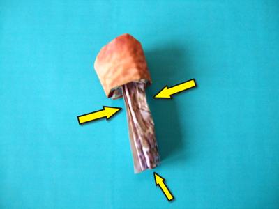 origami mushroom, penny bun