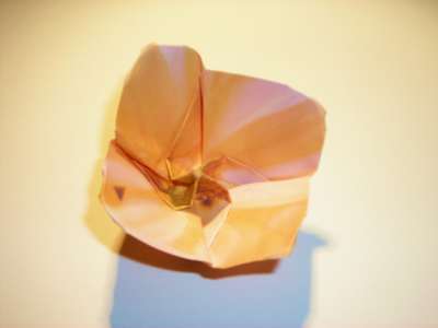 orange origami flower