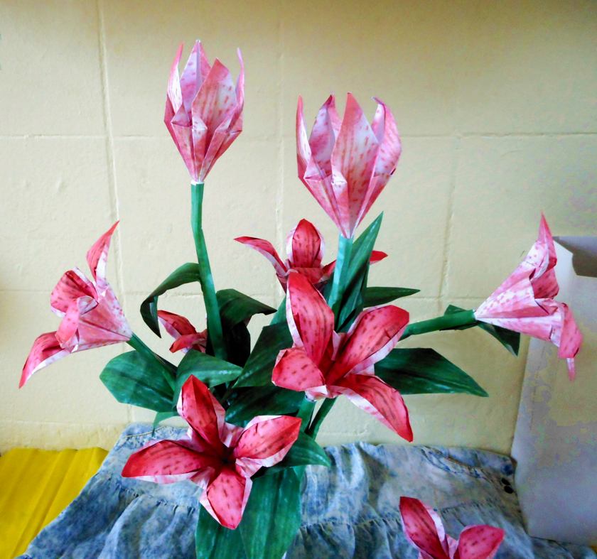 Origami Oriental Lilies