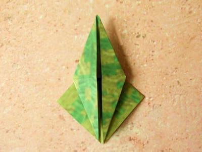 Origami palmboom vouwen