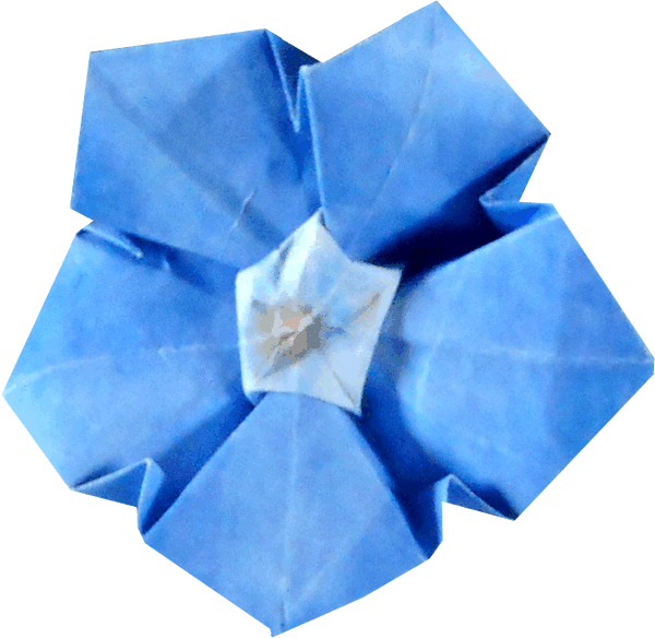 Origami Periwinkle Flower