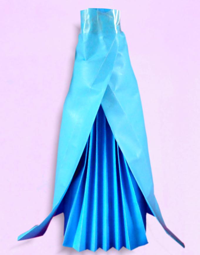 Origami Pleated Wrap Skirt