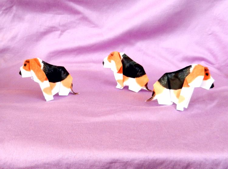 Origami Beagle puppies