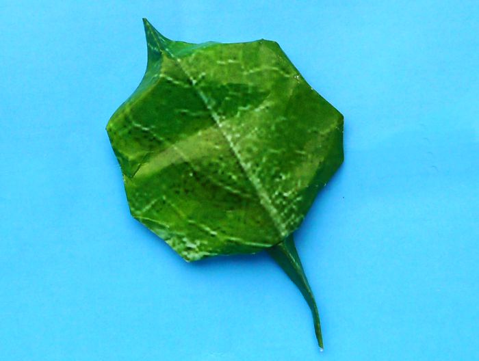 Origami Rose Leaf