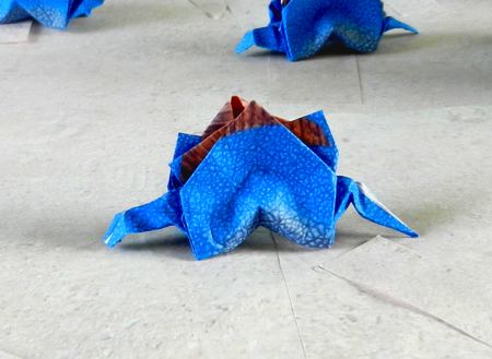 funky origami Stegosaurus dino