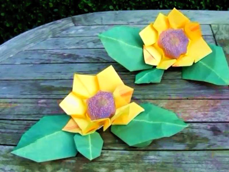 Origami Zonnebloemen