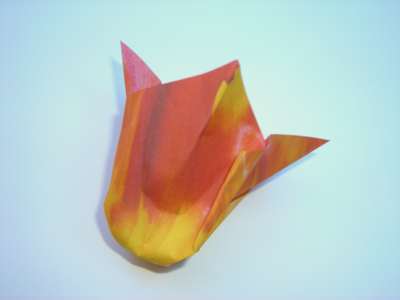 diagrammen voor een origami tulp