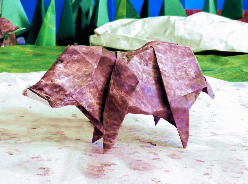 Origami Zwijn