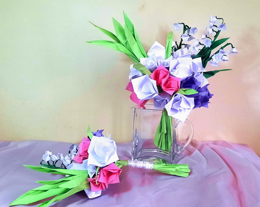 Origami wedding bouquets