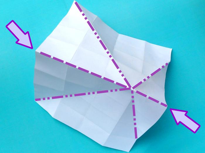 Origami boot vouwen