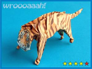 gratis cool kaartje met een gevaarlijke tijger erop