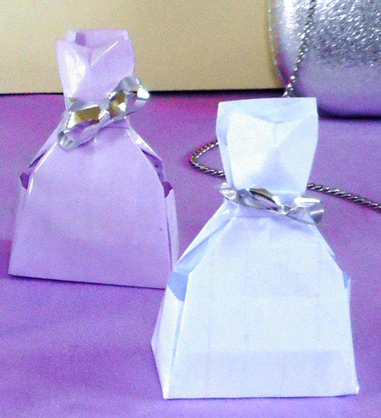 Origami Dress shaped Boxes