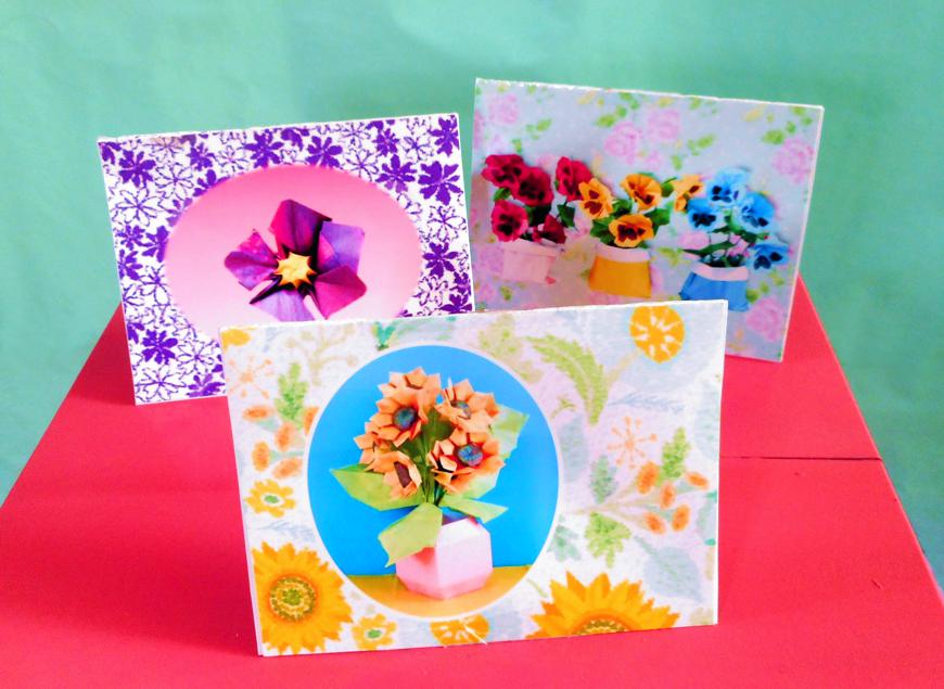 Origami Floral Cards