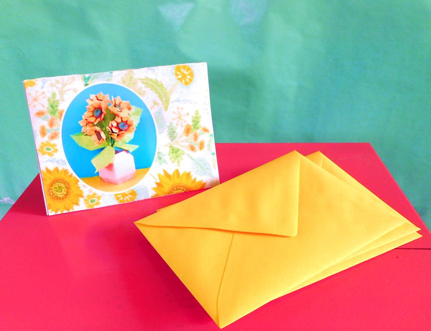 Origami Sunflowers Card
